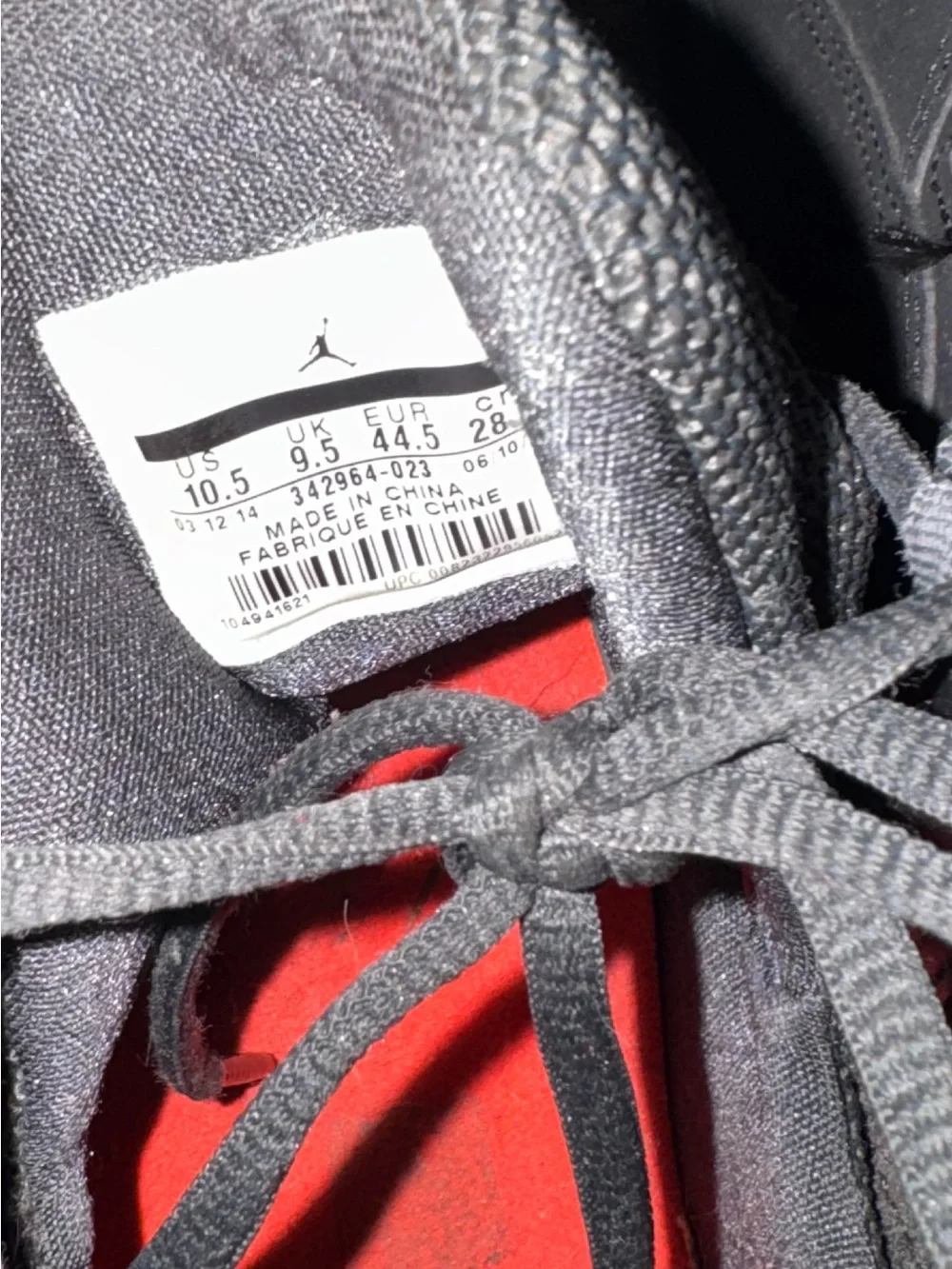 Jordan High-Top Basketball Sneakers in Black & Red